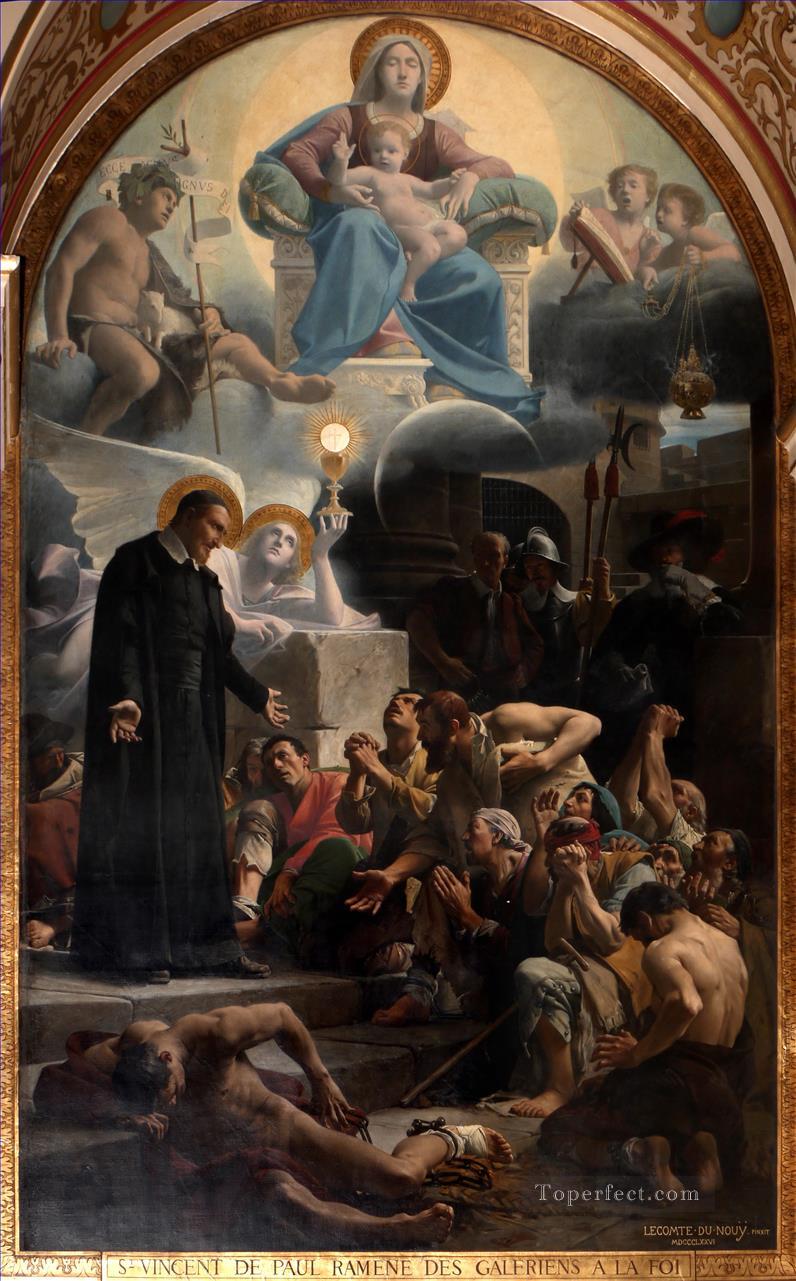 Saint Vincent de Paul ramene des galeriens a la foi Jean Jules Antoine Lecomte du Nouy Orientalist Realism Oil Paintings